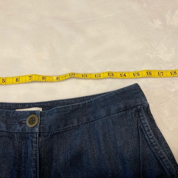 Ann Taylor LOFT Flat Front Dark Denim Jean Shorts 4 - Picture 8 of 14